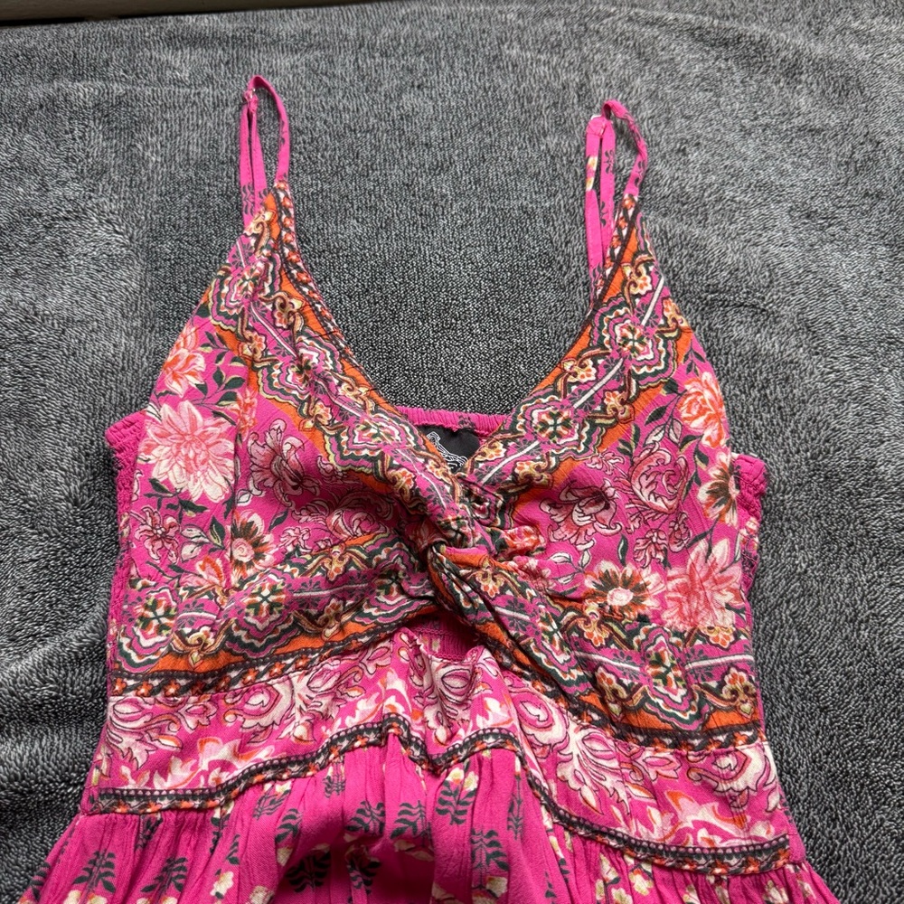 Angie Twist Front Maxi Dress - Fuchsia - Picture 7 of 16